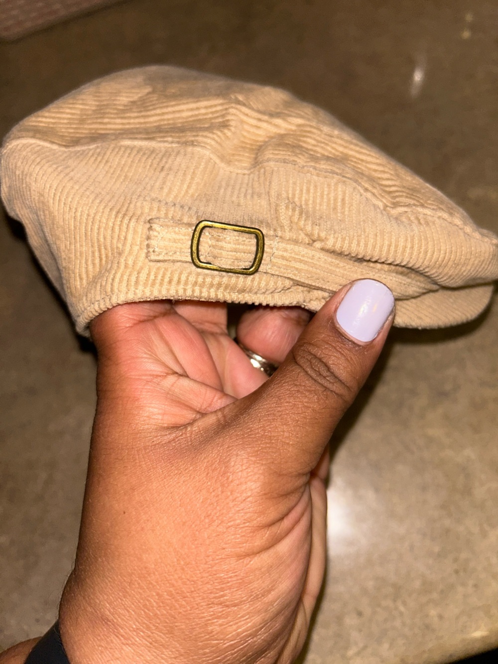 Janie & Jack Toddler Hat - tan corduroy newsboy cap 2T-3T